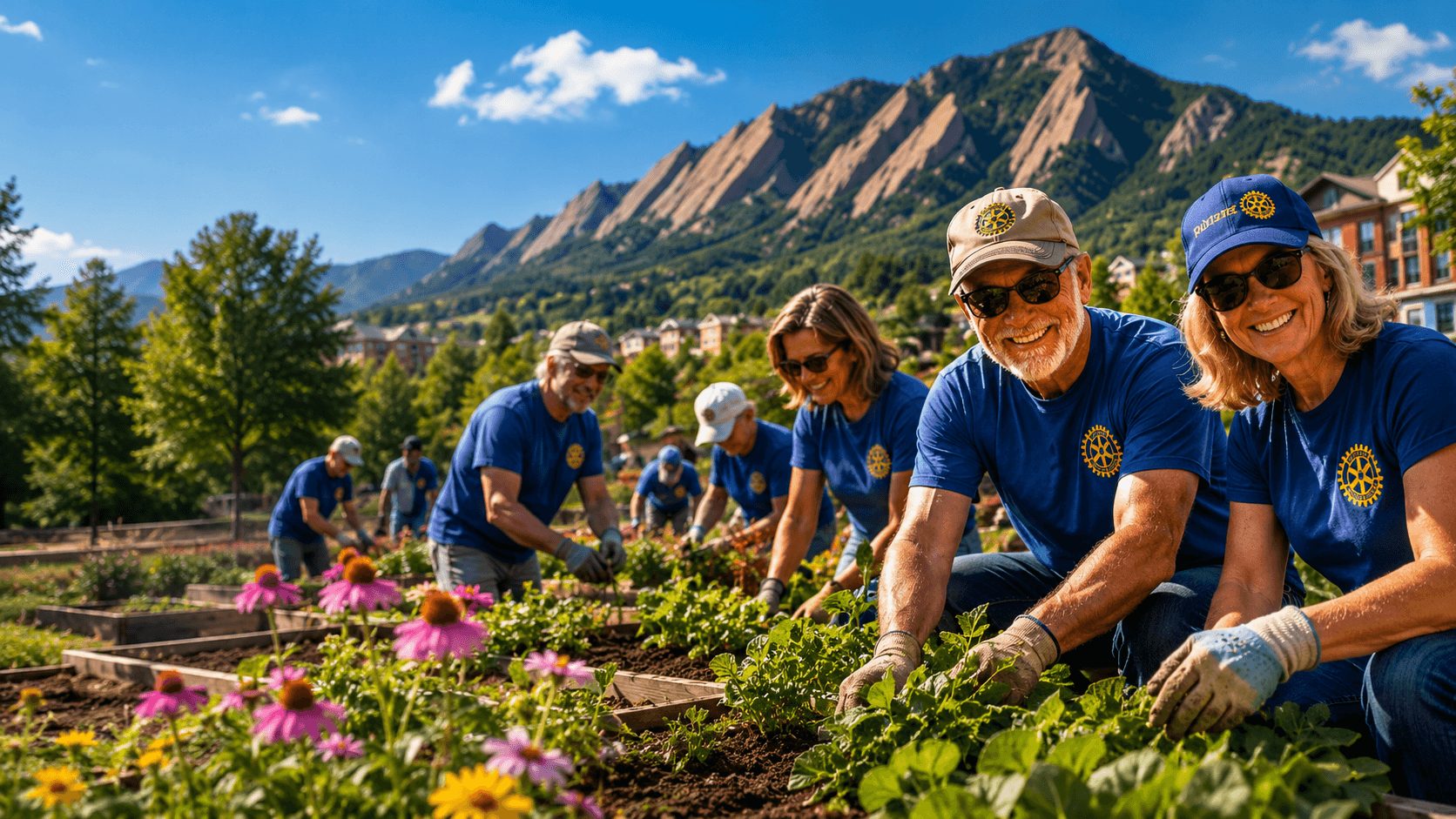 Boulder Flatirons Rotary members serving the community