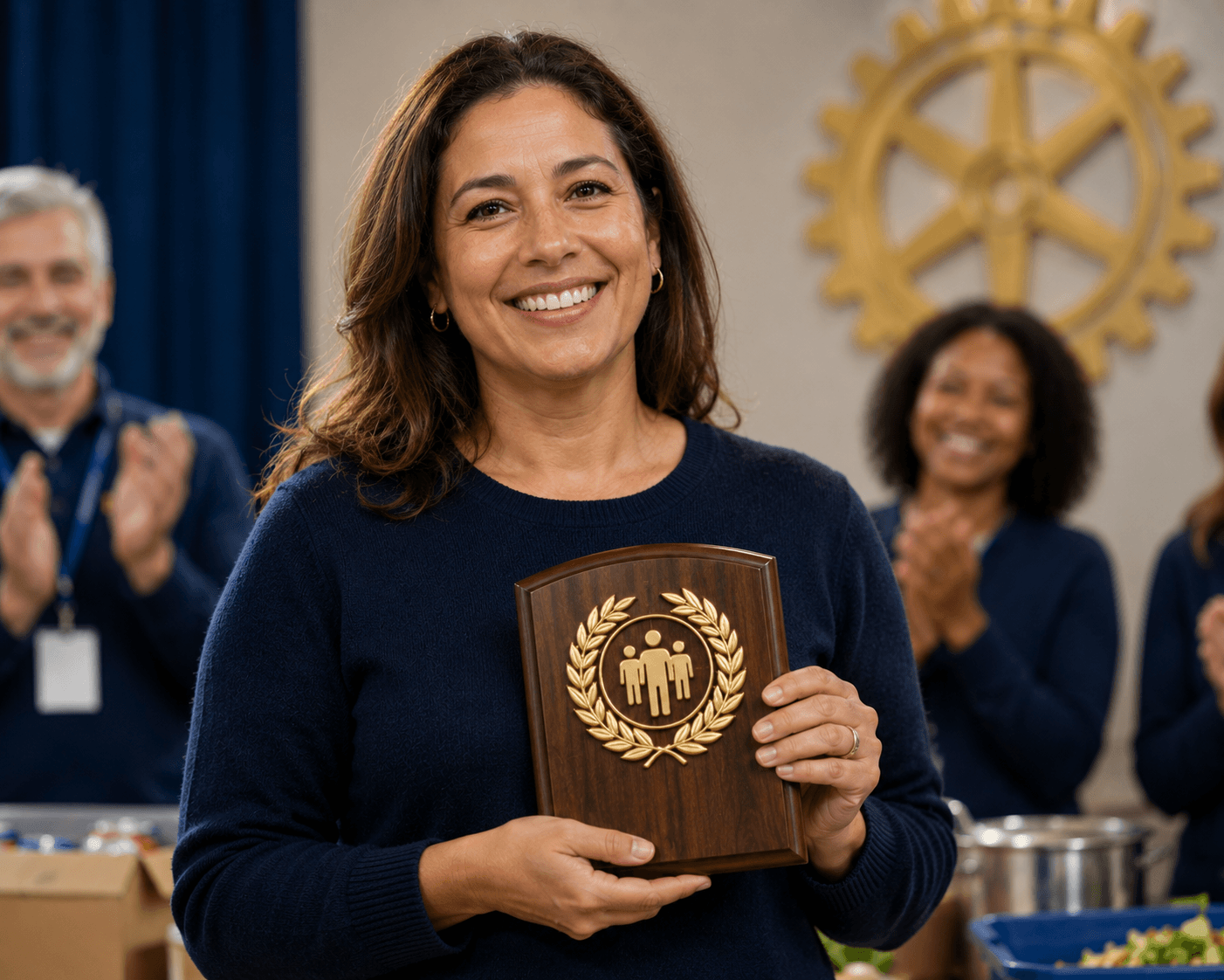 Community service award recipient